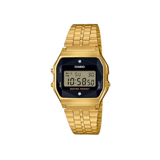 Casio General A159WGED-1 Stainless Steel with Diamonds on dial Unisex Watch