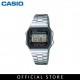 Casio General A168WA-1W Silver Stainless Steel Band Men Watch
