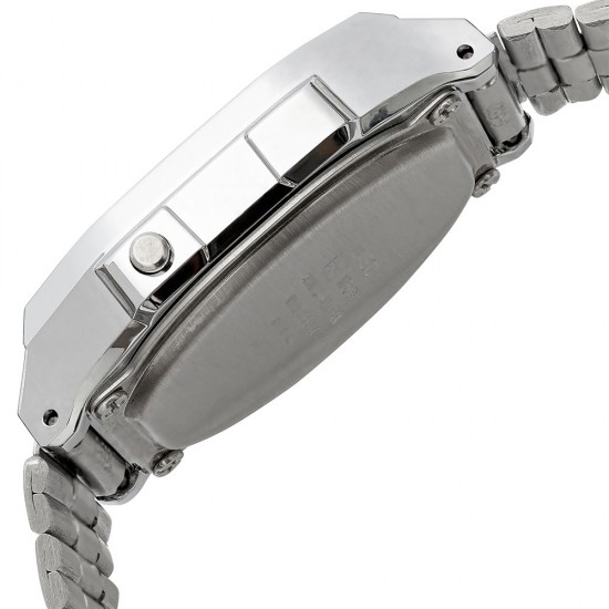 Casio General A168WA-1W Silver Stainless Steel Band Men Watch