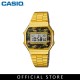 Casio General A168WEGC-3 Gold Stainless Steel Band Men Watch