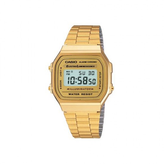 Casio General A168WG-9W Gold Stainless Steel Band Men Watch 