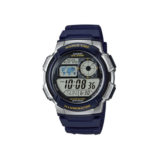 Casio General AE-1000W-2A Navy Blue Resin Band Men Watch