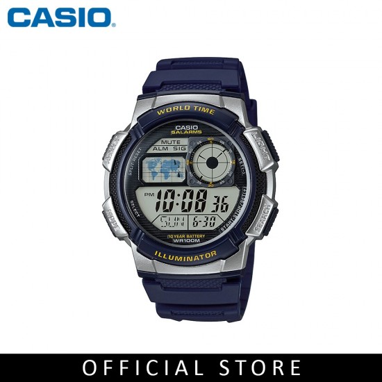 Casio General AE-1000W-2A Navy Blue Resin Band Men Watch