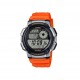 Casio General AE-1000W-4B Orange Resin Band Men Sports Watch
