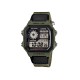 Casio General AE-1200WHB-3B Olive Green Nylon Band Men Watch 