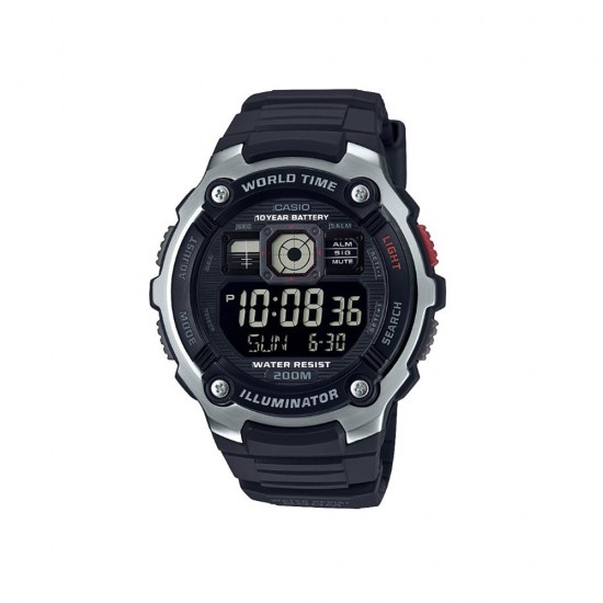 Casio General AE-2000W-1B Black Resin Band Men Watch