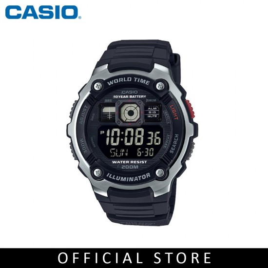 Casio General AE-2000W-1B Black Resin Band Men Watch