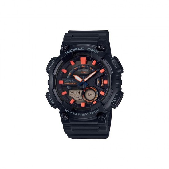 Casio General AEQ-110W-1A2 Black Resin Band Men Youth Watch