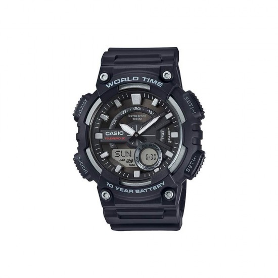 Casio General AEQ-110W-1A Black Resin Band Men Youth Watch