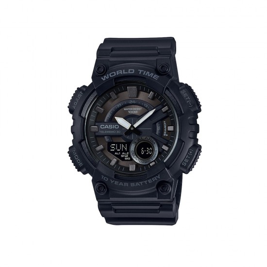 Casio General AEQ-110W-1B Black Resin Band Men Youth Watch