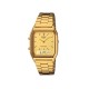 Casio General AQ-230GA-9D Gold Stainless Steel Band Men Watch 