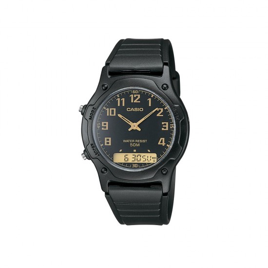 Casio General AW-49H-1B Black Resin Band Men Watch 
