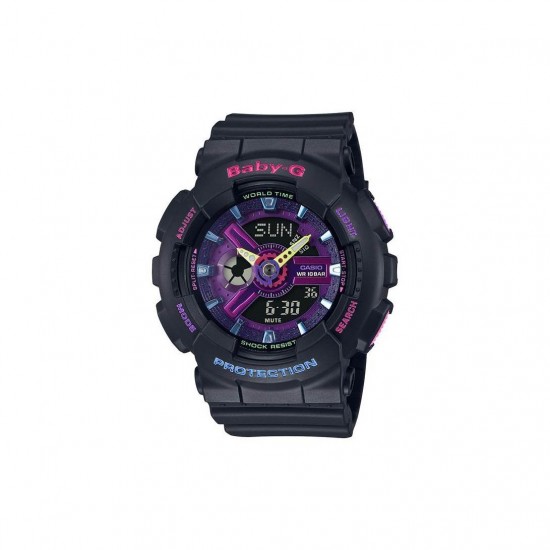 Casio Baby-G BA-110TM-1A Black Resin Band Women Sports Watch