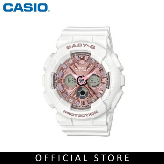 Casio Baby-G BA-130-7A1 White Resin Band Women Watch
