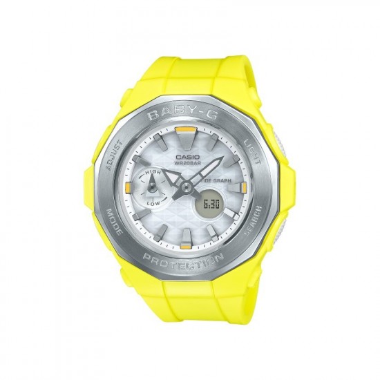 Casio Baby-G  BGA-225-9A Yellow Resin Band Women Sports Watch