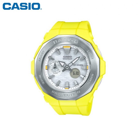 Casio Baby-G  BGA-225-9A Yellow Resin Band Women Sports Watch