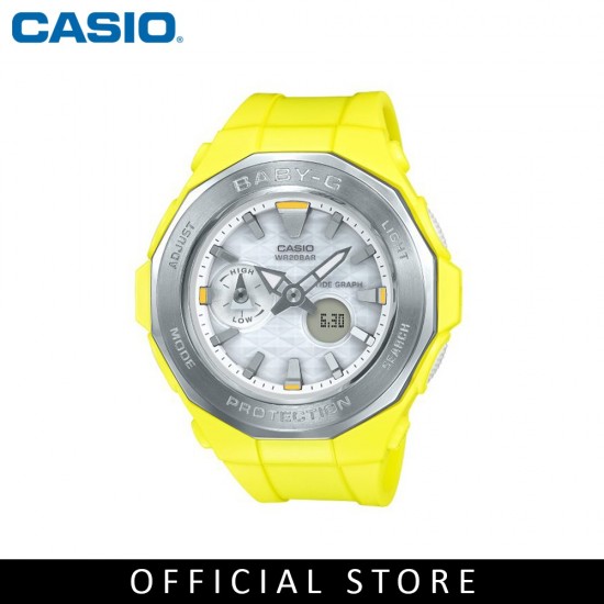 Casio Baby-G  BGA-225-9A Yellow Resin Band Women Sports Watch