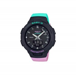 Casio Baby-G BSA-B100MT-1A Blue Pink Resin Band Women Sports Watch