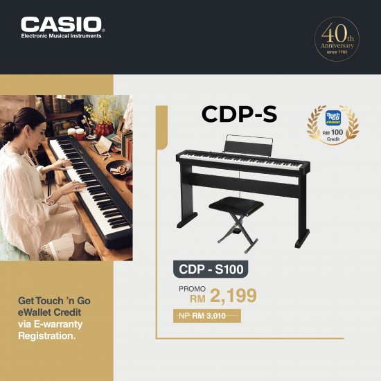 CASIO Digital Piano CDP-S100 (Full Package)
