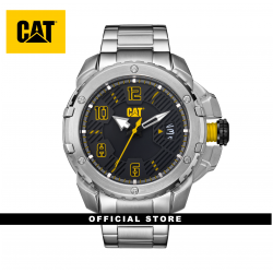 CAT CONSTRUCT 3HD/D DW-141-11-131 SILVER STAINLESS STEEL STRAP MEN WATCH