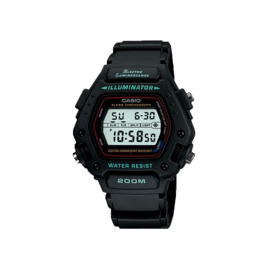 Casio General DW-290-1 Black Resin Band Men Watch 