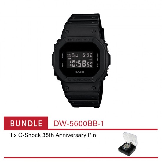 Casio G-Shock DW-5600BB-1 Black Resin Band Men Sports Watch