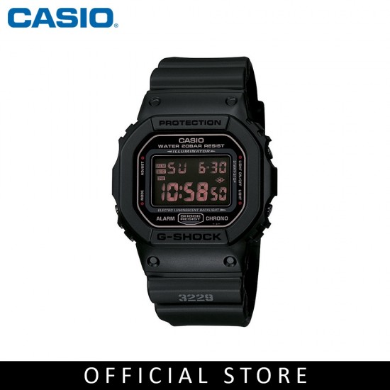 Casio G-Shock DW-5600MS-1 Black Resin Band Men Sports Watch