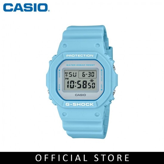 Casio G-Shock DW-5600SC-2 Light Blue Resin Band Men Sports Watch