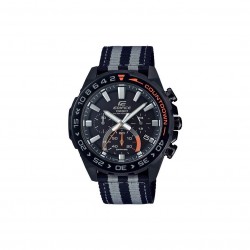 Casio Edifice EFS-S550BL-1A Stripe Black Cloth Band Men Watch