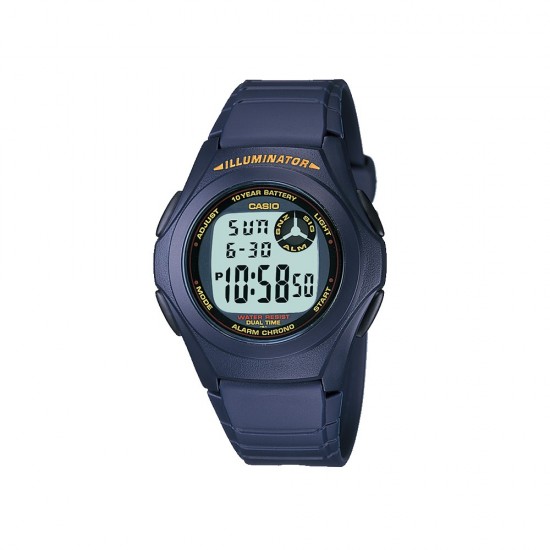 Casio General F-200W-2A Youth Digital Blue Resin Band Men Watch