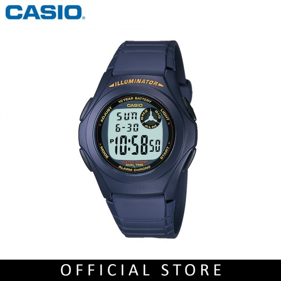 Casio General F-200W-2A Youth Digital Blue Resin Band Men Watch