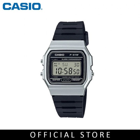 Casio General F-91WM-7A Youth Digital Black Resin Band Men Watch 