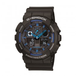 Casio G-Shock GA-100-1A2 Black Resin Band Men Sports Watch
