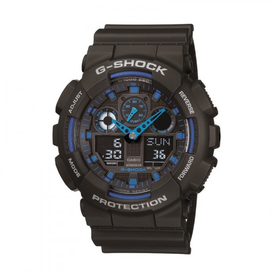 Casio G-Shock GA-100-1A2 Black Resin Band Men Sports Watch