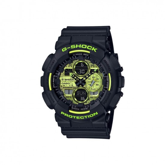 Casio G-Shock GA-140DC-1A Black Resin Band Men Sports Watch