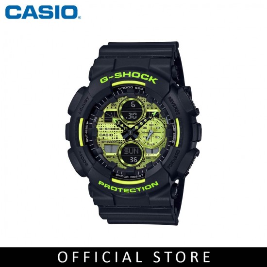 Casio G-Shock GA-140DC-1A Black Resin Band Men Sports Watch