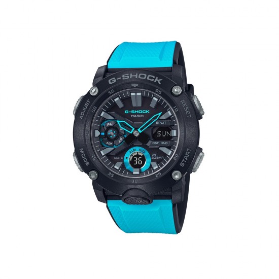 Casio G-Shock GA-2000-1A2 Blue Resin Strap Men Watch
