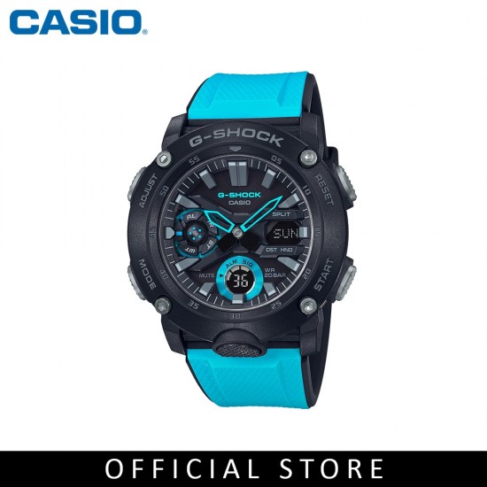 Casio G-Shock GA-2000-1A2 Blue Resin Strap Men Watch
