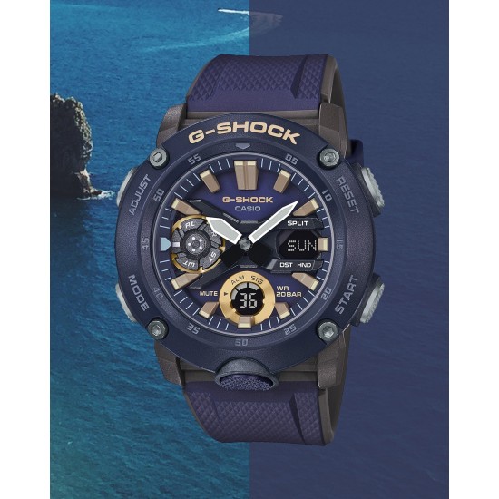 Casio G-Shock GA-2000-2A Navy Blue Resin Strap Men Watch