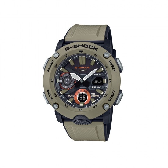 Casio G-Shock GA-2000-5A Brown Resin Strap Men Watch