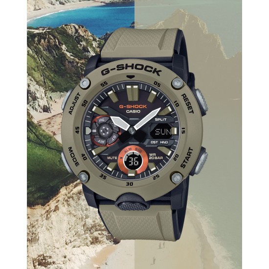 Casio G-Shock GA-2000-5A Brown Resin Strap Men Watch