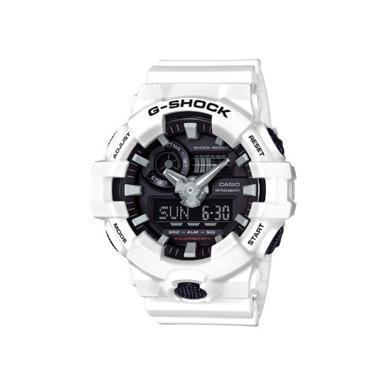 Casio G-Shock GA-700-7A White Resin Band Men Sports Watch