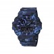 Casio G-Shock GA-700CM-2A Blue Camouflage Resin Band Men Sports Watch