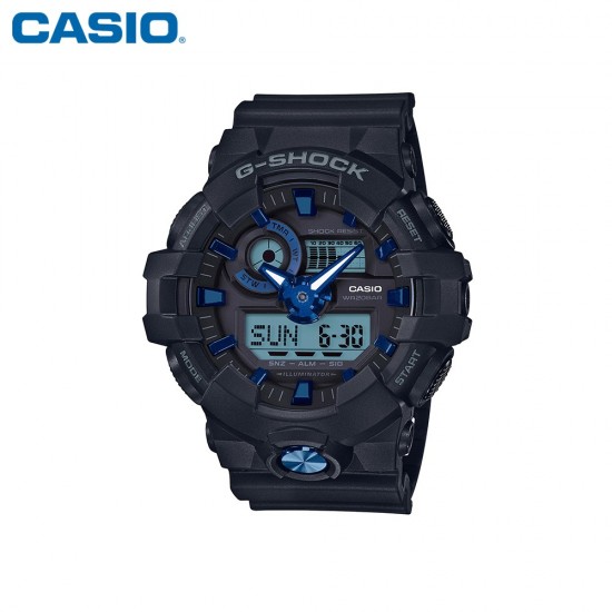 Casio G-Shock GA-710B-1A2 Black Resin Band Men Sports Watch 
