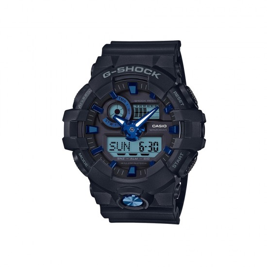 Casio G-Shock GA-710B-1A2 Black Resin Band Men Sports Watch 