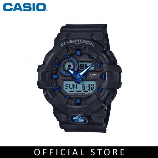 Casio G-Shock GA-710B-1A2 Black Resin Band Men Sports Watch 
