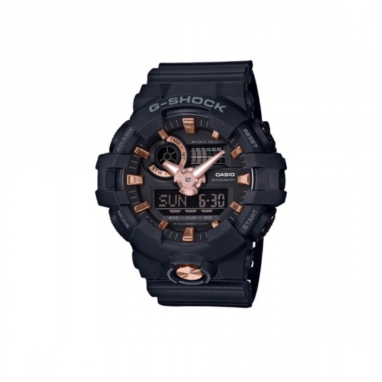 Casio G-Shock GA-710B-1A4 Black Resin Band Men Sports Watch