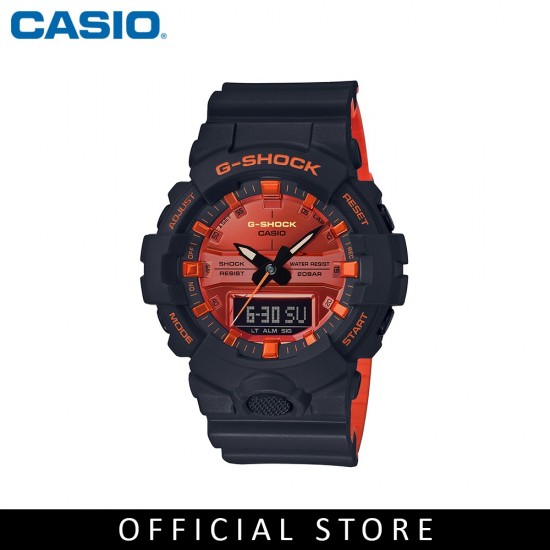 Casio G-Shock GA-800BR-1A Back Resin Band Men Sport Watch