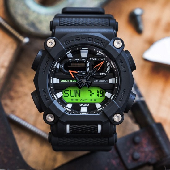 Casio G-Shock GA-900E-1A3 Black Resin Band Men Sports Watch
