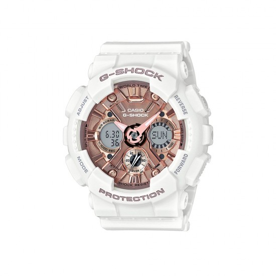 Casio G-Shock GMA-S120MF-7A2 White Resin Band Women Sports Watch